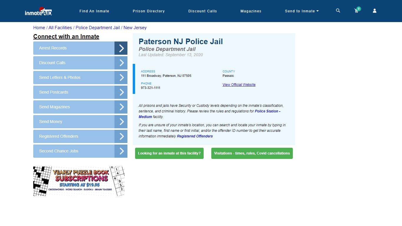 Paterson NJ Police Jail & Inmate Search - Paterson, NJ