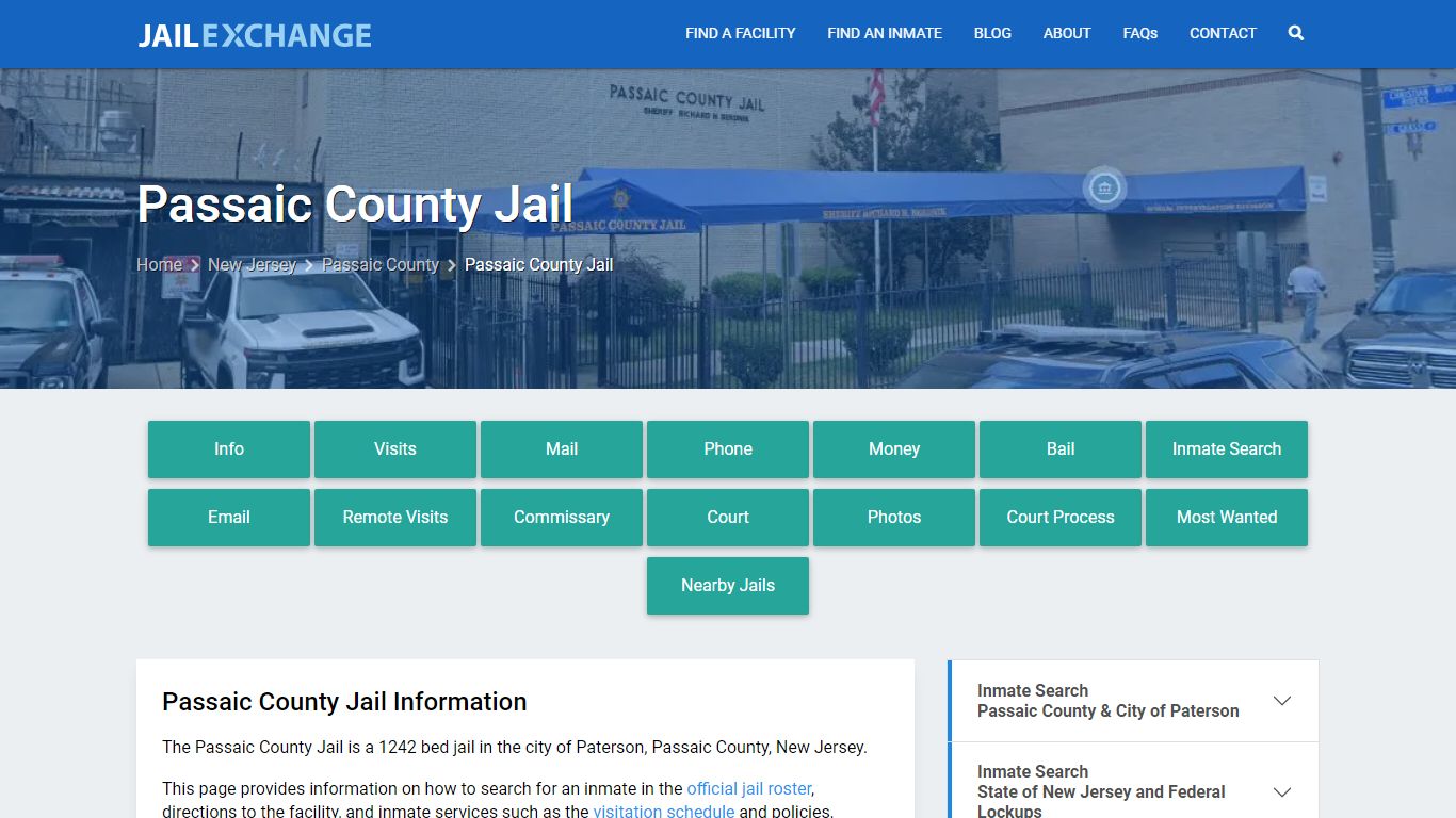 Passaic County Jail, NJ Inmate Search, Information
